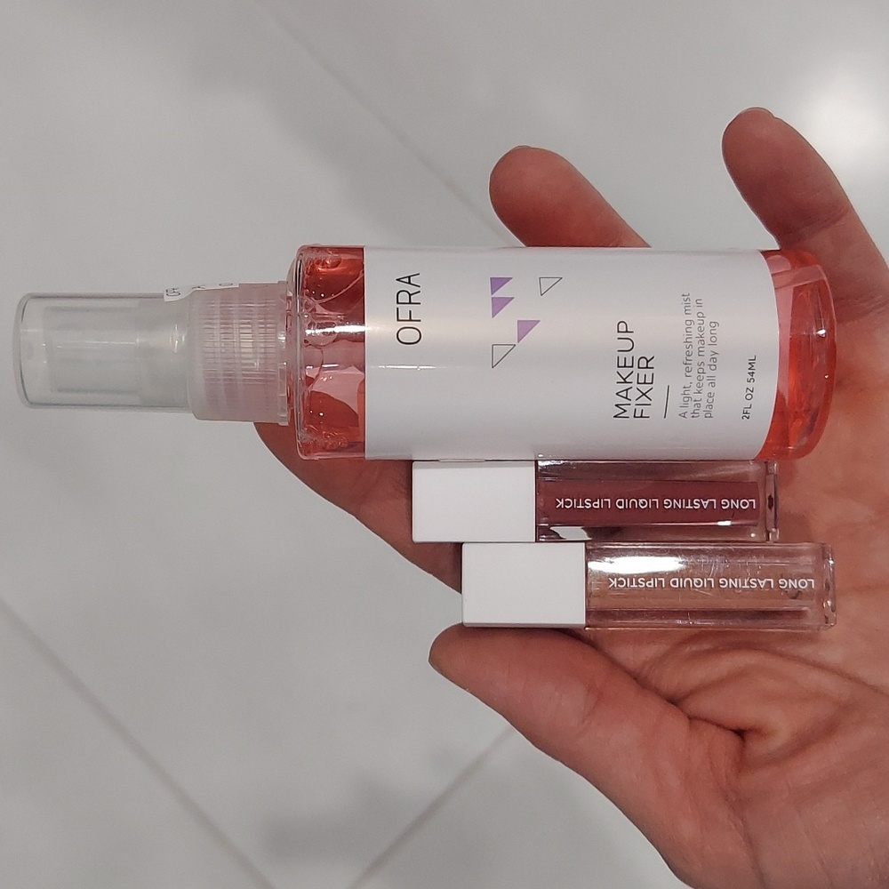 Mini OFRA Setting Spray and Lipsticks